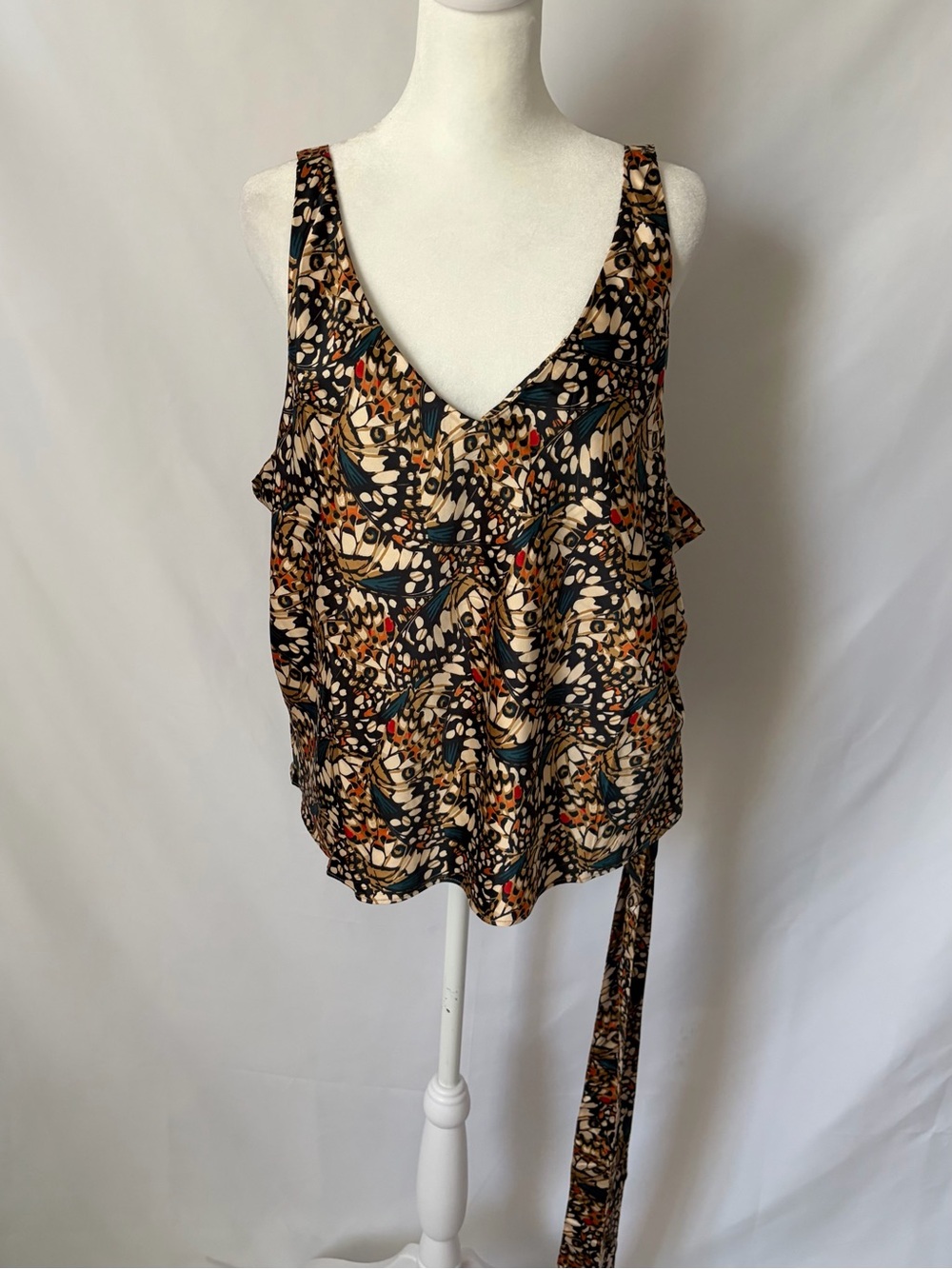 NWT Wildfang The Empower Satin Cami Butterfly size X-Large